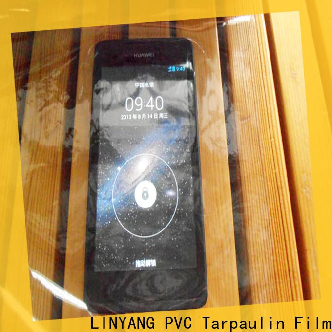 LINYANG waterproof clear pvc film with good price for outdoor