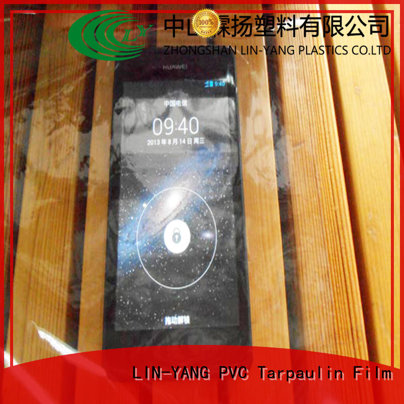 LIN-YANG Brand low cost waterproof multiple extrusion Transparent PVC Film manufacture