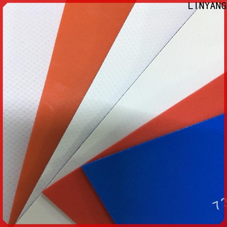 LINYANG the newest PVC tarpaulin fabric supplier for outdoor