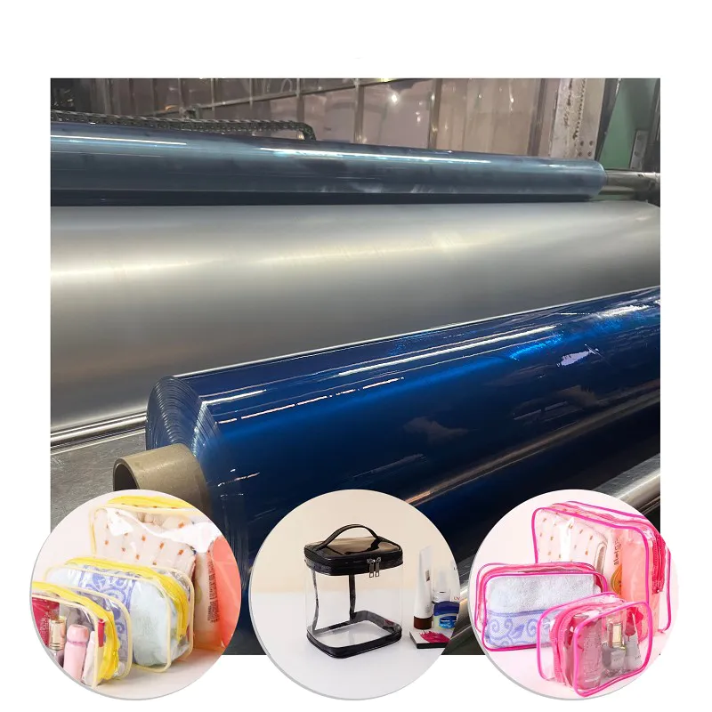 Transparent Super Clear PVC/Vinyl Film For Travel Toiletry Cosmetic Bag