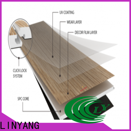 LINYANG spc wood flooring made in china for decorative materials